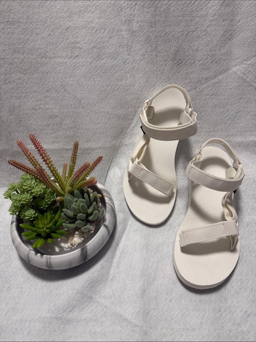 Teva Neutral Cream Sport Sandals for Women 9